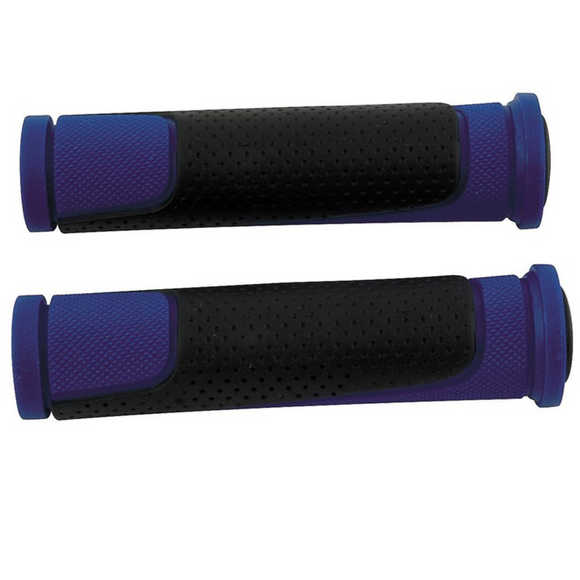 H/BAR GRIP VELO MTB D2 125MM BLUE/BLACK KR