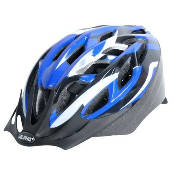 ALPHA PLUS HELMET SONIC BLUE/WHT/BLK