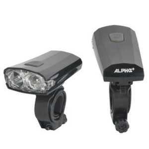 ALPHA PLUS USB RECHARGEBLE TWIN LED FRONT